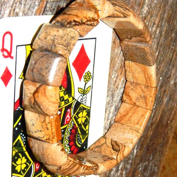 Natural Earth Harmony Picture Jasper Bracelet - Picture 12 of 12